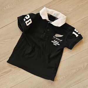 Rugby New Zealand‎ All Blacks Polo Jersey Collared Button Down, 3T